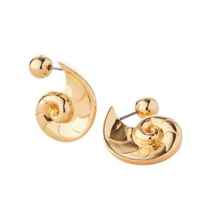 Jenny Bird Dylan Shell Earrings in High Polish Gold NWT
